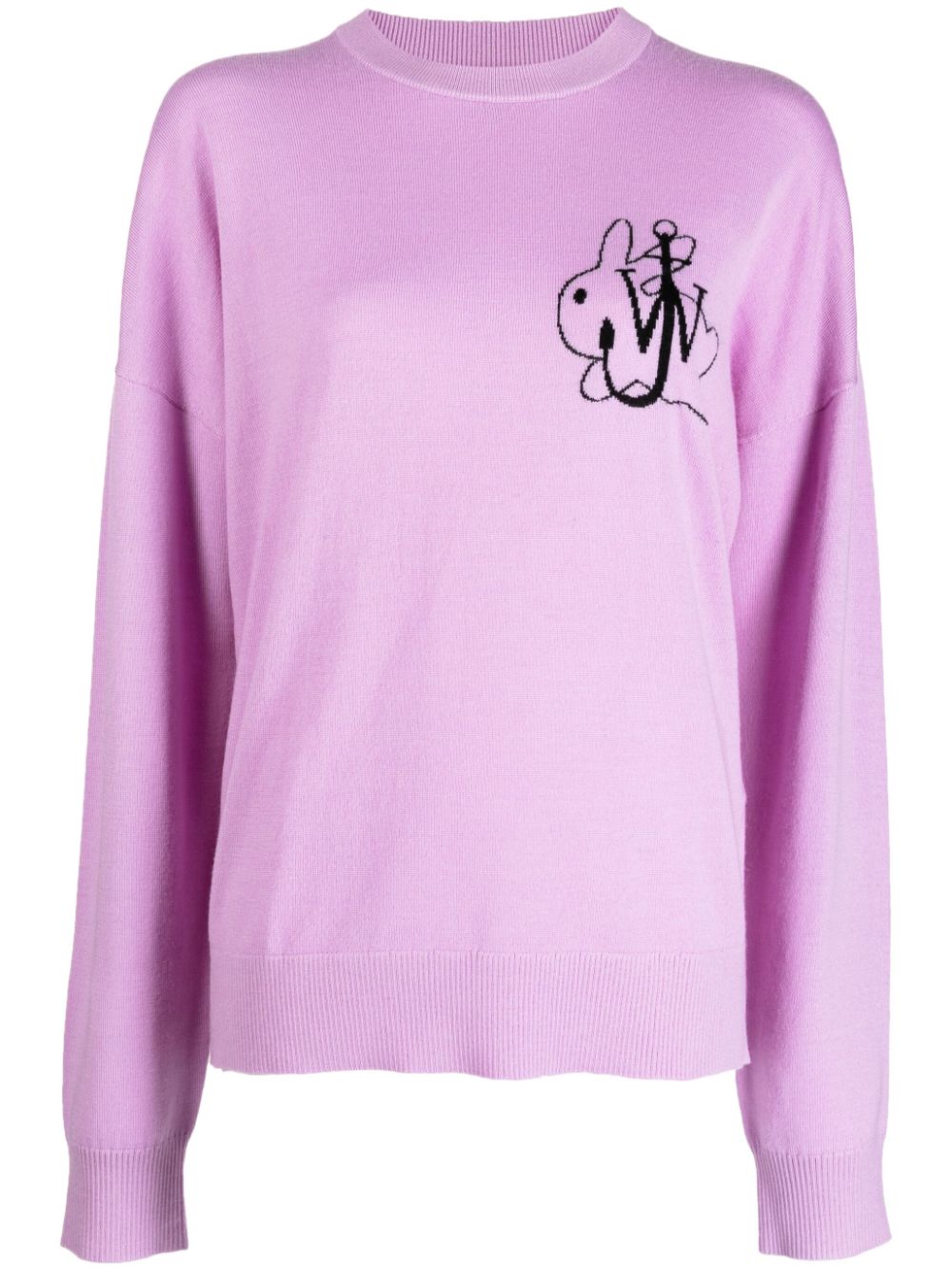 JW Anderson Sweatshirt mit Intarsien-Logo - Violett von JW Anderson