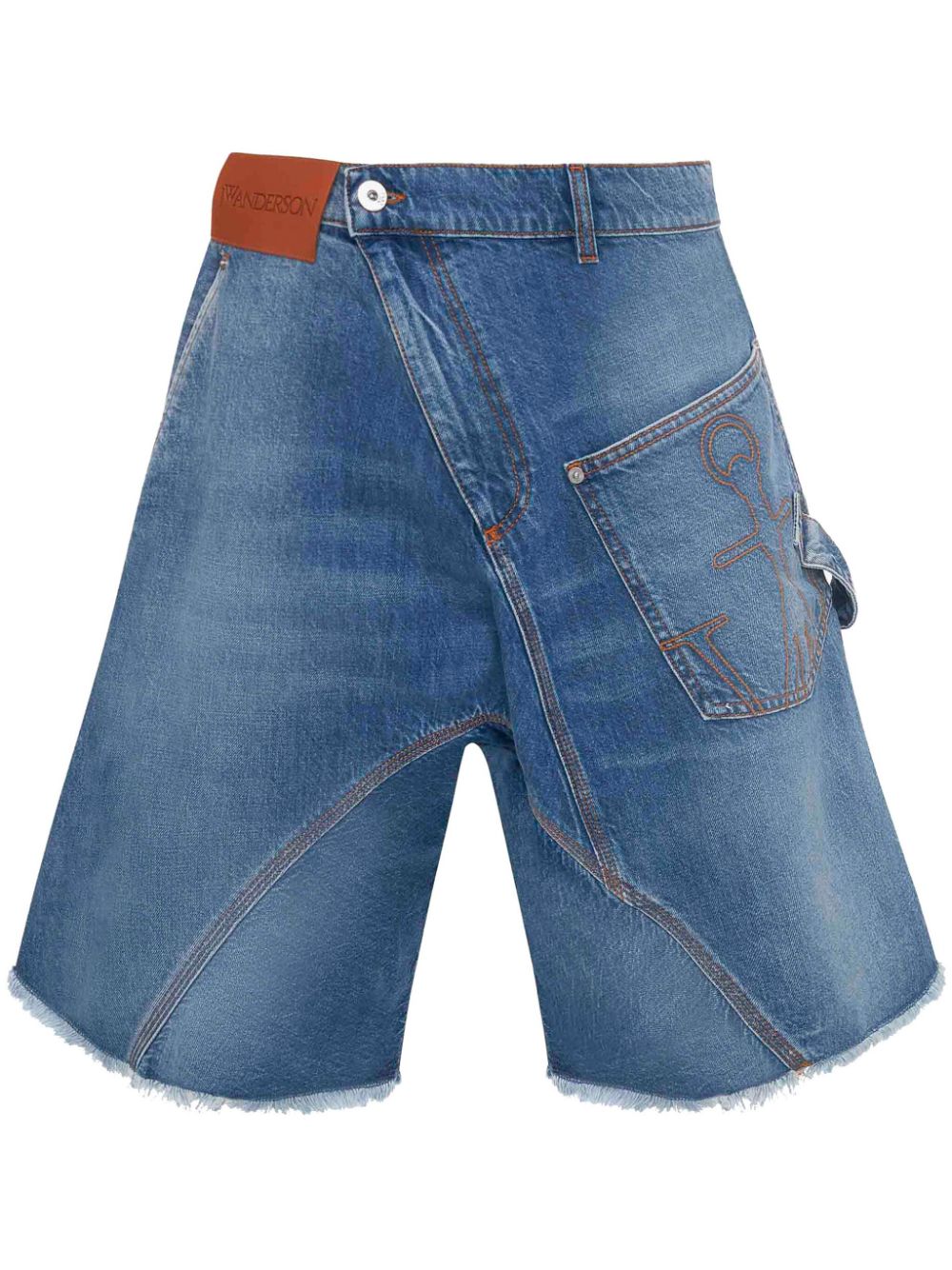 JW Anderson Twisted Workwear Jeans-Shorts - Blau von JW Anderson