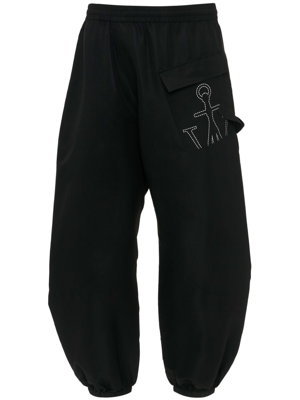 JW Anderson Twisted Jogginghose mit Anker-Print - Schwarz von JW Anderson