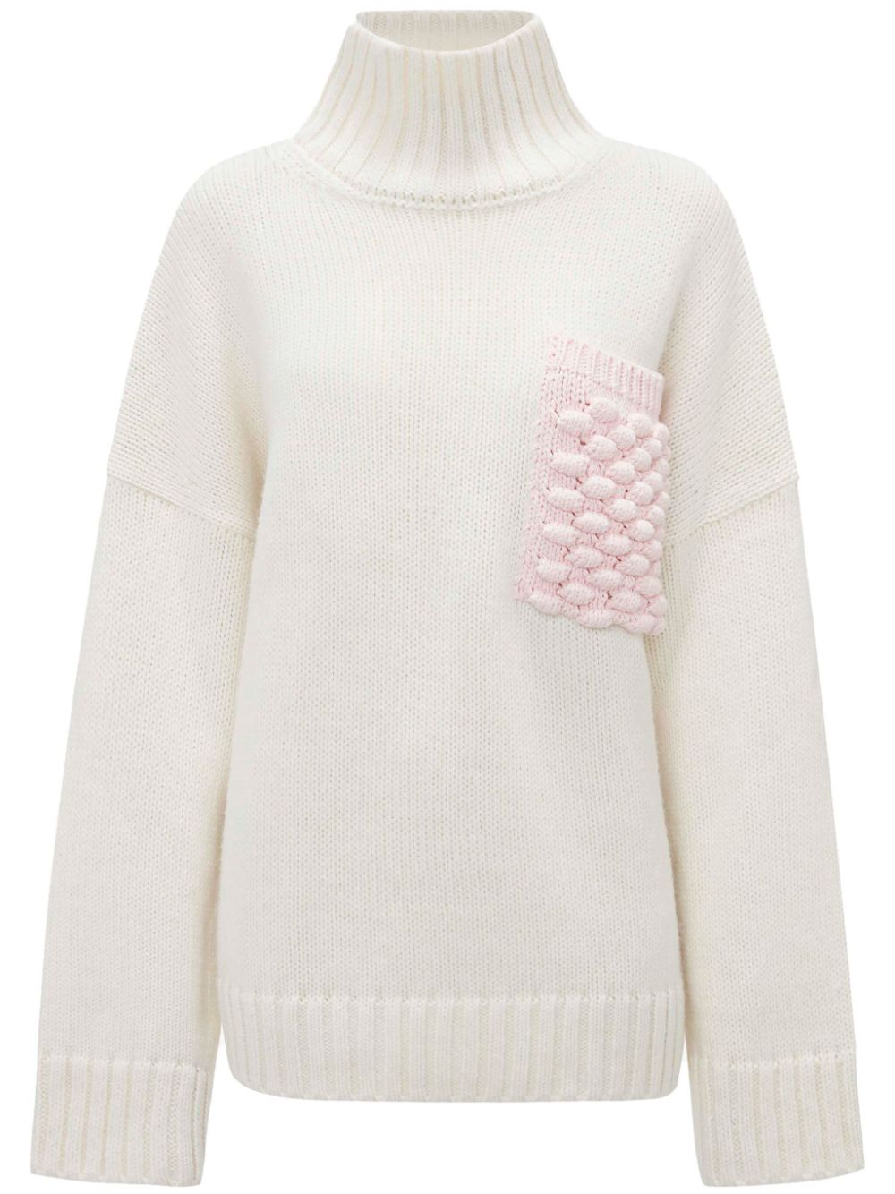 JW Anderson Verzierter Pullover mit überschnittenen Schultern - Weiß von JW Anderson