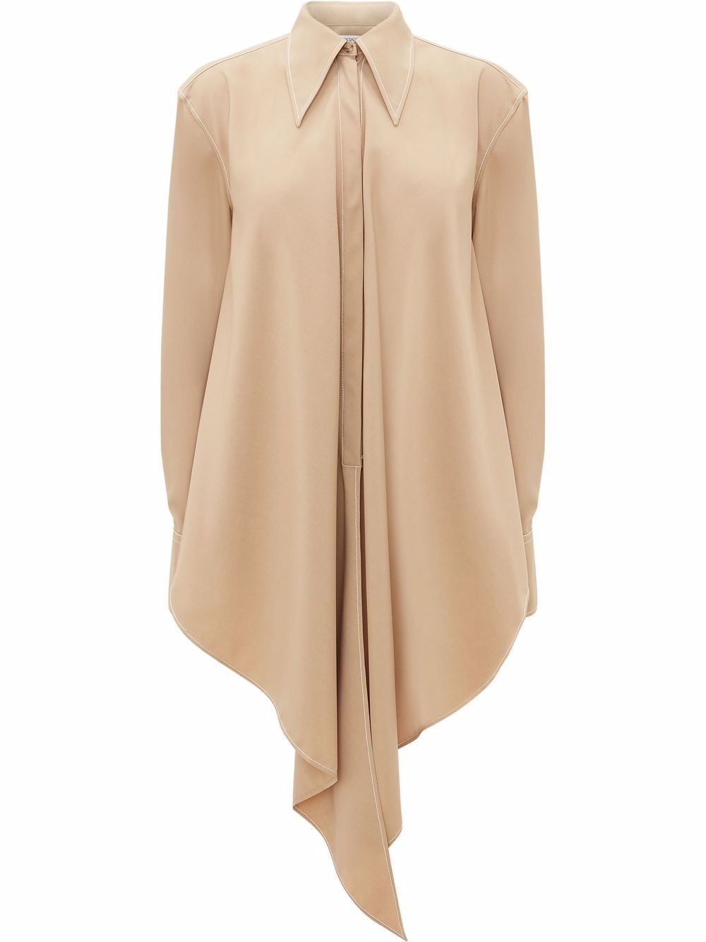 JW Anderson Waterfall Popeline-Bluse - Nude von JW Anderson