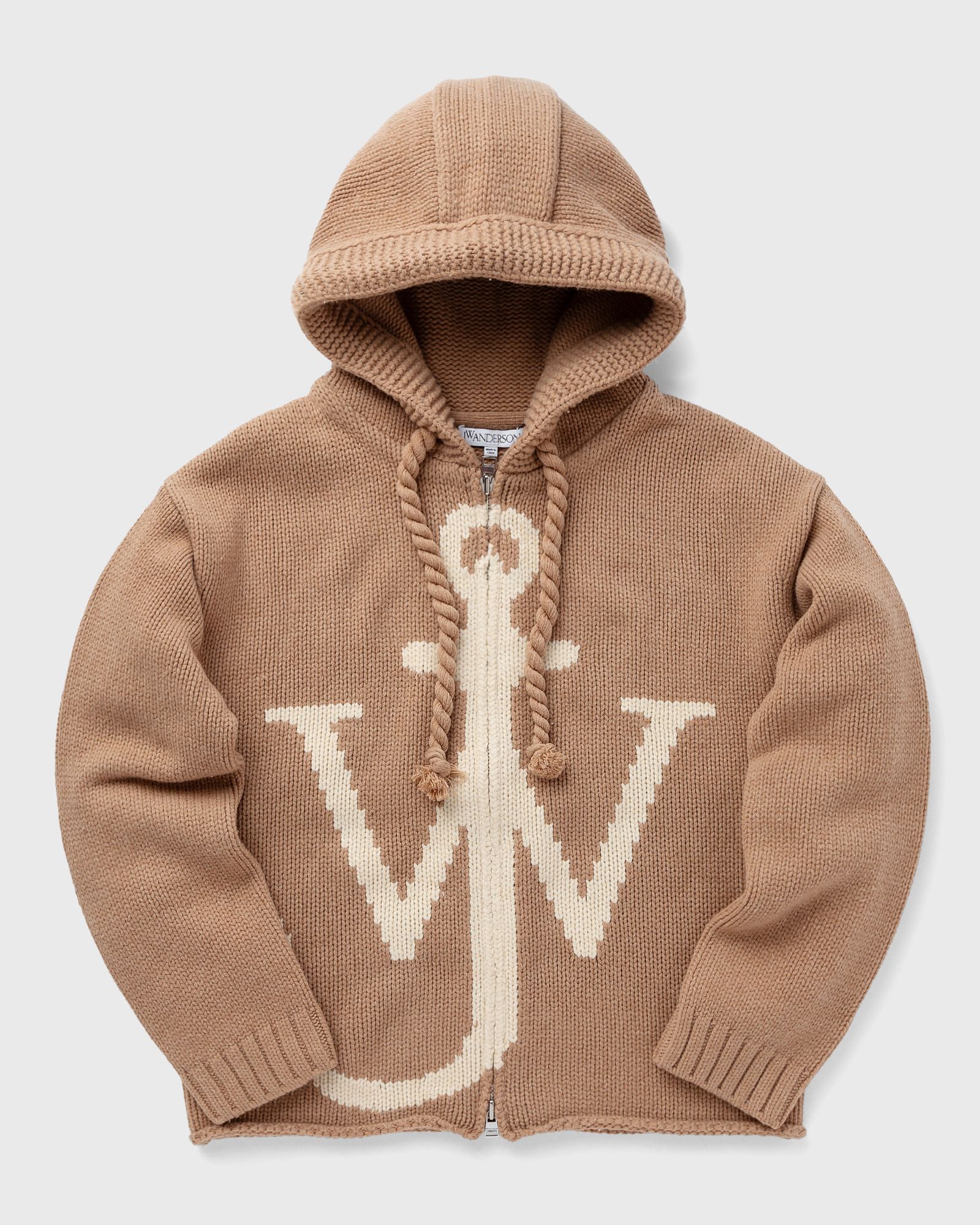 JW Anderson ZIP FRONT ANCHOR HOODIE men Pullovers brown in Größe:S von JW Anderson