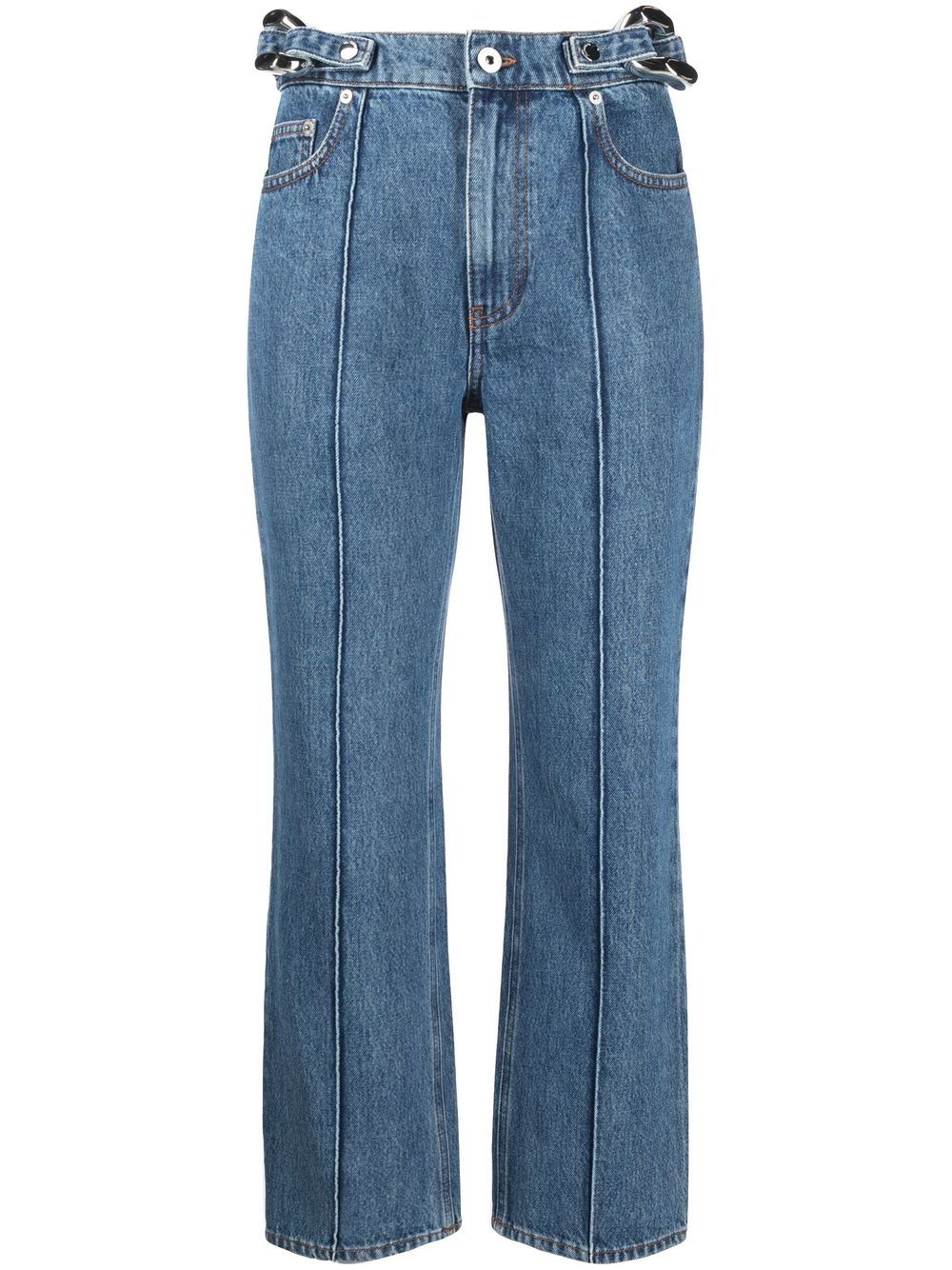 JW Anderson Gerade Jeans mit Kettendetail - Blau von JW Anderson