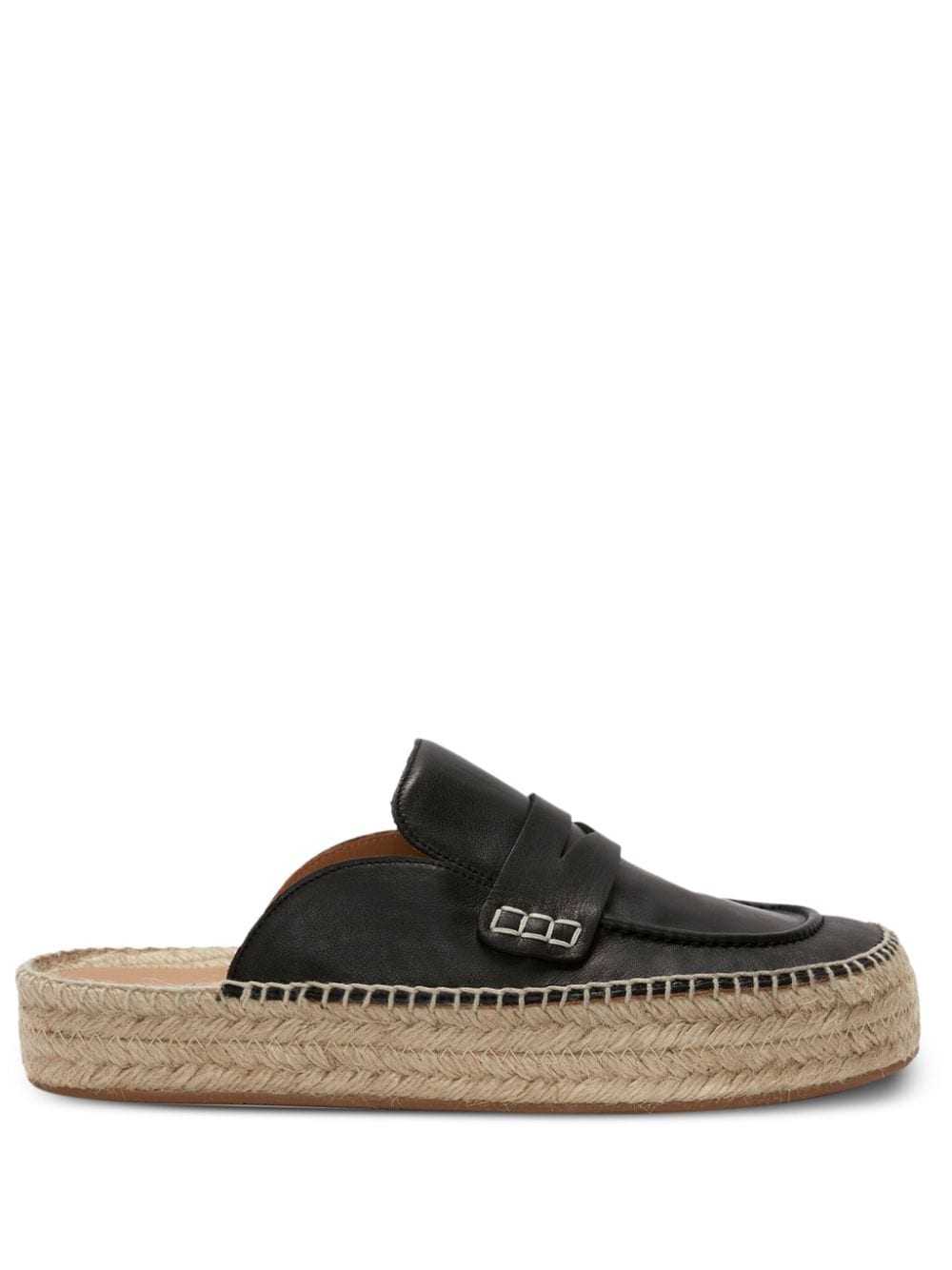 JW Anderson Espadrille-Mules aus Leder - Schwarz von JW Anderson