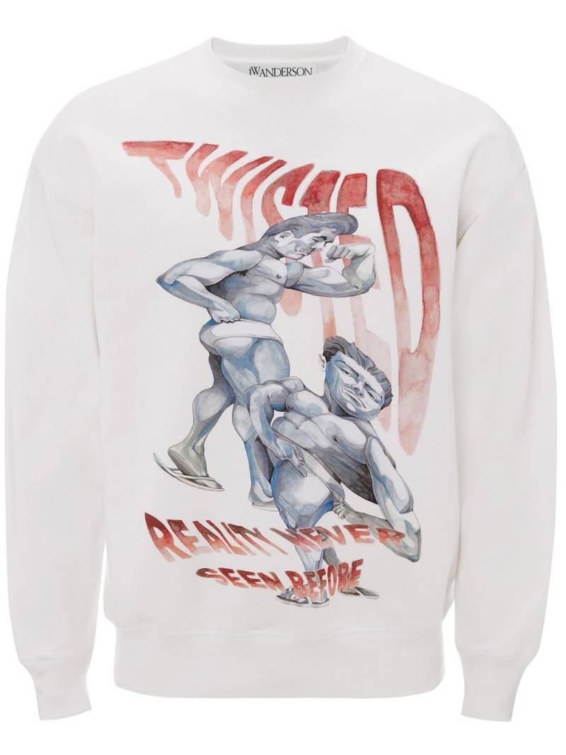 JW Anderson Sweatshirt mit grafischem Print - Weiß von JW Anderson