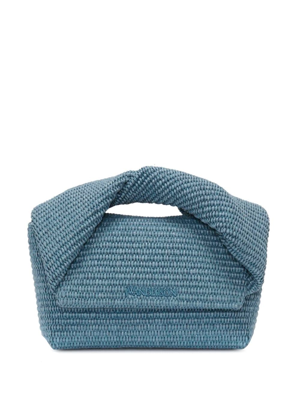 JW Anderson Mittelgroße Twister Bast-Handtasche - Blau von JW Anderson