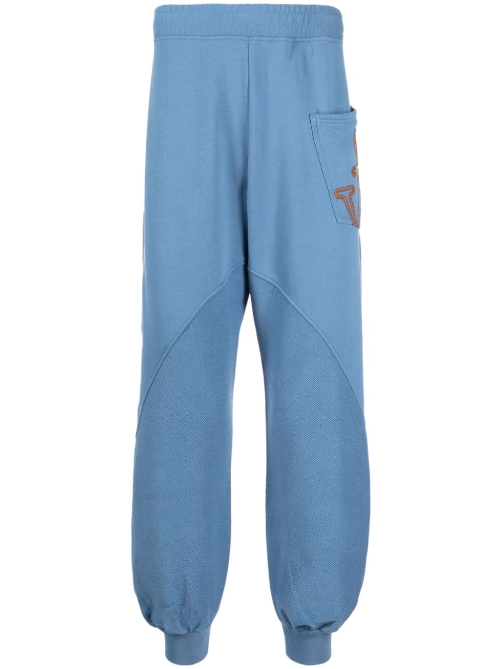 JW Anderson Jogginghose aus Bio-Baumwolle mit Einsätzen - Blau von JW Anderson