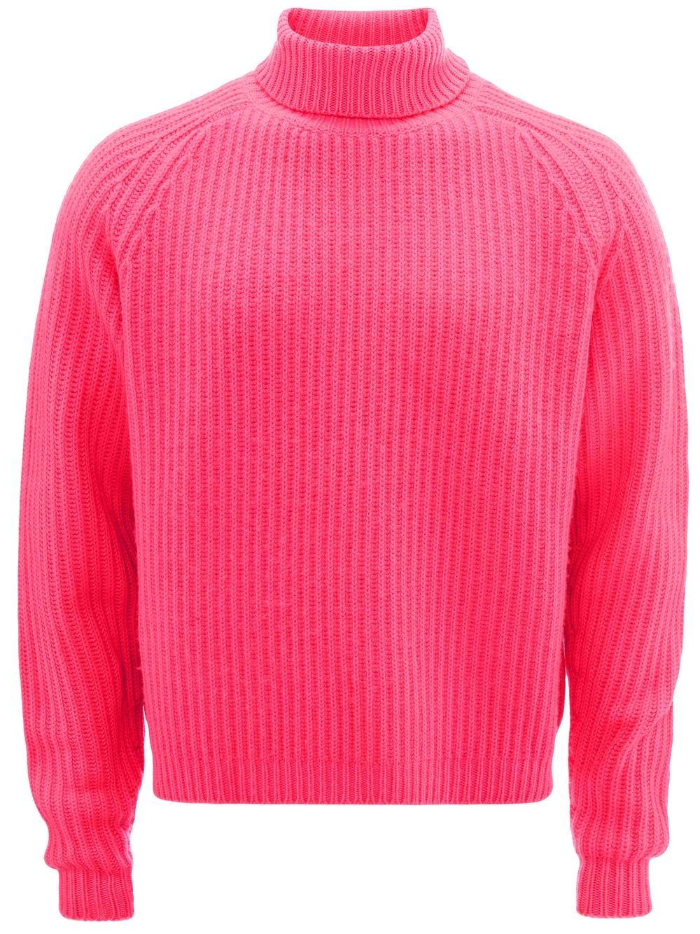 JW Anderson Gerippter Pullover mit Stehkragen - Rosa von JW Anderson