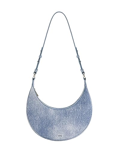 JW PEI Damen Carly Umhängetasche - Denim Geprägte Blau von JW PEI