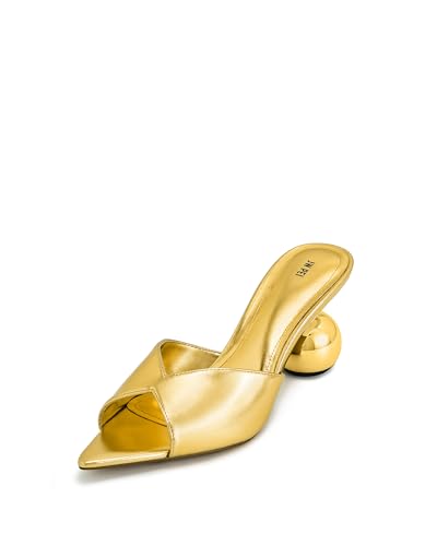 JW PEI Damen Ellie Sphere Heel Pantoletten, Gold, 10 von JW PEI