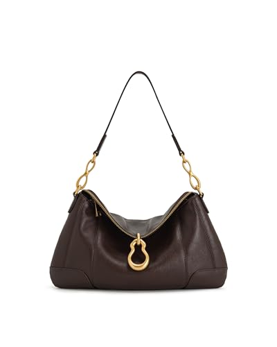 JW PEI Damen Jayla Metal Pendant Embellished Shoulder Bag, Dunkelbraun von JW PEI