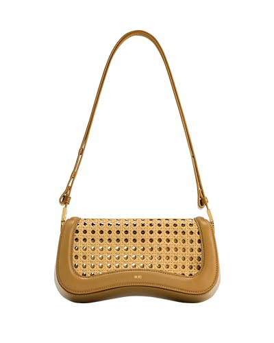 JW PEI Damen Joy Schultertasche - Braun Efälschte Bambusgewebte von JW PEI