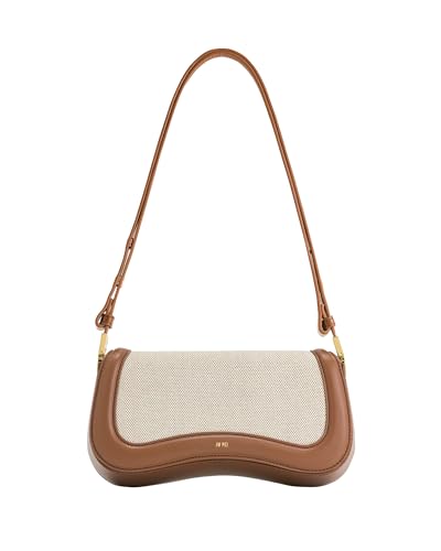 JW PEI Damen Joy Schultertasche - Braun Leinwandmaterial von JW PEI