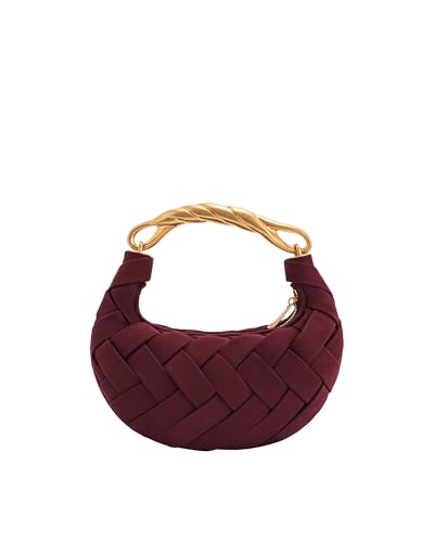 JW PEI Damen Orla Handtasche - Flecht Weinrot von JW PEI