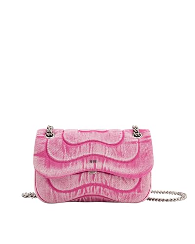 JW PEI Damen Tina Umhängetaschen - Metallic Gesteppte Ketten Silber von JW PEI