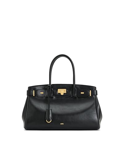 JW PEI Damen Ziva Metal Lock Decoration Tote Bag, Schwarz, Einheitsgröße von JW PEI
