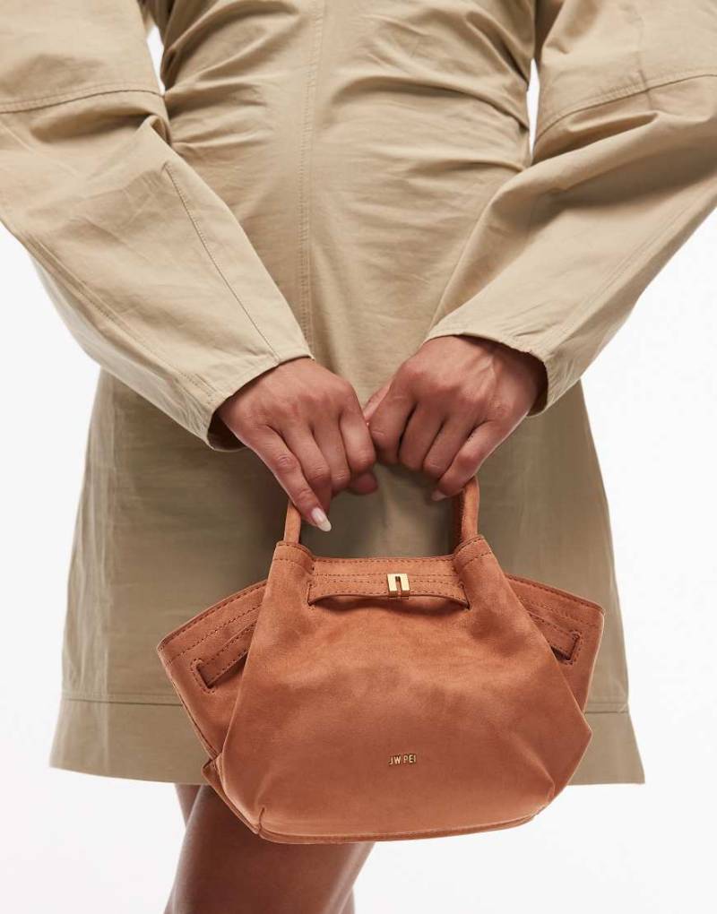 JW PEI - Hana - Kleine Tragetasche aus Wildlederimitat in Braun von JW PEI