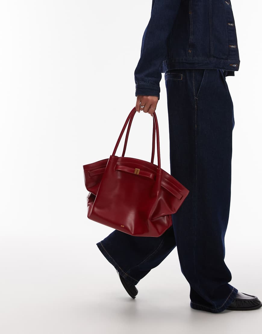 JW PEI - Hana - Mittelgroße Tragetasche in dunklem Weinrot von JW PEI