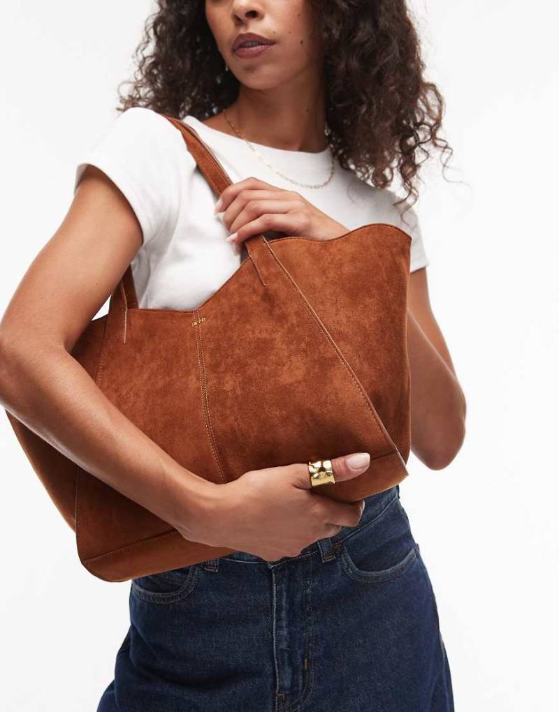 JW PEI - Kiana - Große Tragetasche aus Wildlederimitat in Braun von JW PEI