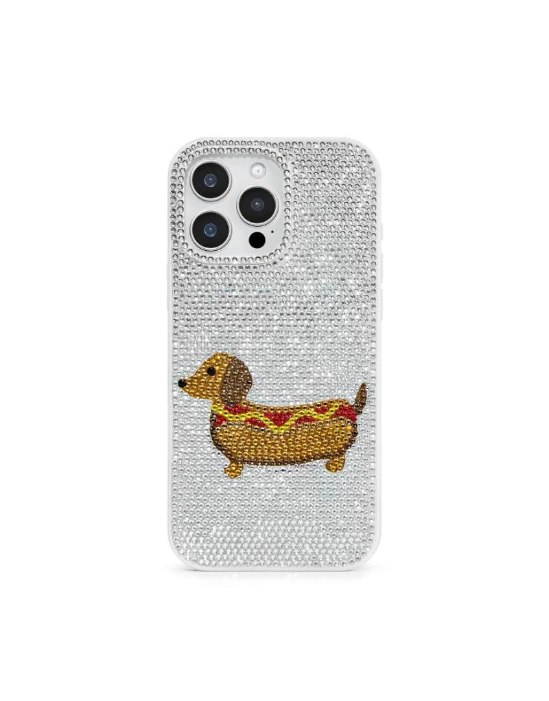 JW PEI - Verzierte Handyhülle in Silber mit Dackel-Motiv von JW PEI