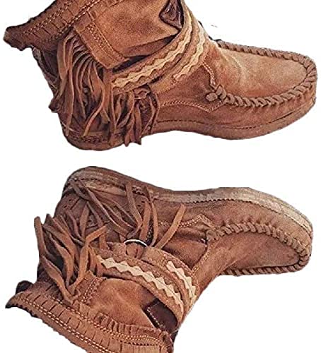 JWCN Kurze Stiefel, Lässige Fransenstiefel Damen Runde Zehe Damen Niedriger Absatz Western Cowboystiefel Ritterreitstiefel,Dunkelbraun,40EU,Uptodate JWCN Kurze Stiefel, Lässige Fransenstiefel Damen Runde Zehe Damen Niedriger Absatz Western Cowboystiefel Ritterreitstiefel,Dunkelbraun,40EU,Uptodate von JWCN