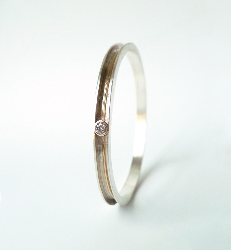 Diamant-Armreif, "Schweben" von JWMetalArts