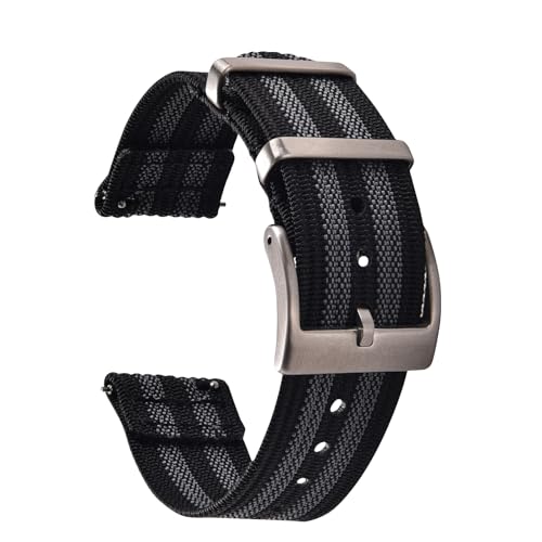 JWNSPA Zweiteiliges Schnellverschluss-Uhrenarmband aus ballistischem geripptem Nylon, 18/20/22 mm, Ersatz-Uhrenarmband für Herren und Damen, Bond, 18mm, Casual JWNSPA Zweiteiliges Schnellverschluss-Uhrenarmband aus ballistischem geripptem Nylon, 18/20/22 mm, Ersatz-Uhrenarmband für Herren und Damen, Bond, 18mm, Casual von JWNSPA
