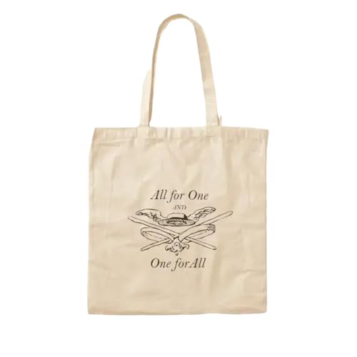 JWPPPATD All For One And One For All The Three Canvas Bag Handbag Designer Ladies Casual Travel Grocery Shoulder Bag Shopper Foldable von JWPPPATD