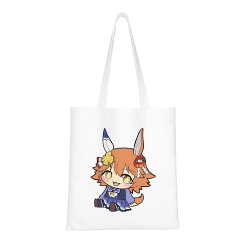 JWPPPATD Anime Uma Musume Pretty Derby Tragetaschen Damen Handtasche Faltbare College Schultertasche Bedruckte Einkaufstasche von JWPPPATD