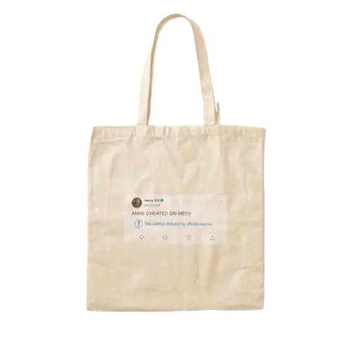 JWPPPATD Anne Boleyn Cheated On Me This Claim Is Canvas Bag Casual Tote Travel Women Handbag Ladies Fabric Unisex Shoulder Bag Reusable von JWPPPATD