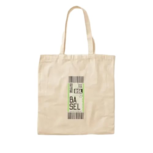 JWPPPATD Basel Bsl Classic Luggage Tag Stickers C Canvas Bag Printed Tote Unisex Casual Reusable Fabric Designer Shopper Handbag Grocery von JWPPPATD