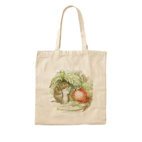 JWPPPATD Beatrix Potter Timmy Willie Mouse Cott Canvas Bag Fabric Women Unisex Fashion Ladies Reusable Travel Printed Designer Tote von JWPPPATD