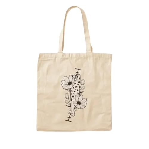 JWPPPATD Blunt Blade Cotton Canvas Bag Foldable Ladies Women Shopper Shoulder Bag Handbag Printed Travel Designer Tote Casual Reusable von JWPPPATD