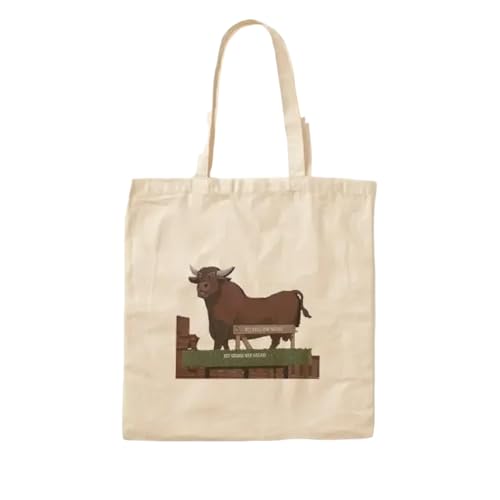 JWPPPATD Bull Durham Cotton Canvas Bag Printed Grocery Women Designer Handbag Reusable Shopper Ladies Travel Casual Fabric Shoulder Bag von JWPPPATD