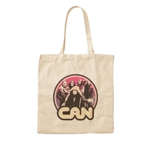 JWPPPATD Can Krautrock Band Cotton Canvas Bag Unisex Handbag Fabric Fashion Casual Shopper Travel Printed Grocery Foldable Reusable von JWPPPATD