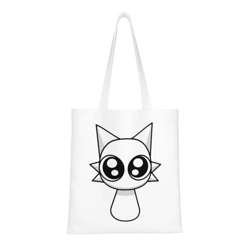 JWPPPATD Cartoon Sprunki Incredibox Game Canvas Tragetasche, wiederverwendbar, einzigartiges Design, Trendtasche für Unisex von JWPPPATD