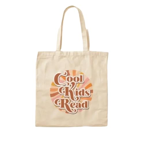 JWPPPATD Cool Kids Read Cotton Canvas Bag Reusable Printed Designer Foldable Shopper Travel Unisex Grocery Shoulder Bag Fashion Women von JWPPPATD