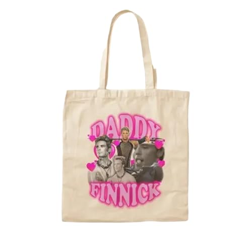 JWPPPATD Daddy Finnick Cotton Canvas Bag Designer Women Handbag Travel Printed Foldable Fabric Casual Unisex Fashion Grocery Shopper von JWPPPATD