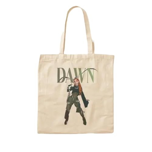 JWPPPATD Dawn Cotton Canvas Bag Ladies Handbag Casual Women Fashion Travel Designer Tote Reusable Printed Shoulder Bag Foldable Shopper von JWPPPATD