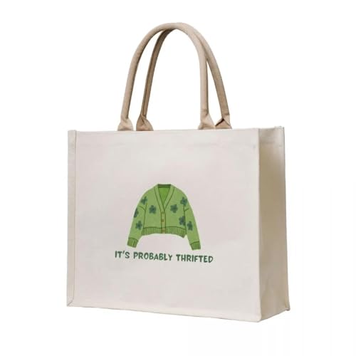 JWPPPATD Einkaufstasche IT'S PROBABLY THRIFTED Canvas ökologische Taschen von JWPPPATD