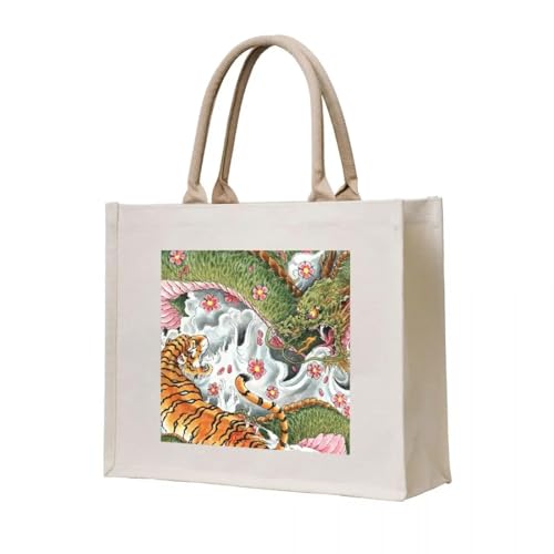 JWPPPATD Einkaufstasche Japanisches Tattoo Duell Luxus Damen Custom Custom Shopping Faltbare Taschen von JWPPPATD