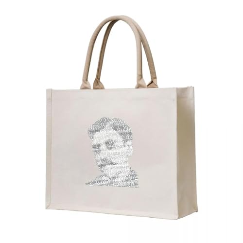 JWPPPATD Einkaufstasche Marcel Proust benutzerdefinierte Stoff Leinwand für Frauen Handtaschen von JWPPPATD