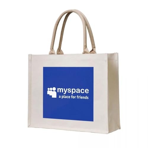 JWPPPATD Einkaufstasche Myspace Logo Blau Herren Damen Shopping Süßigkeiten Taschen von JWPPPATD