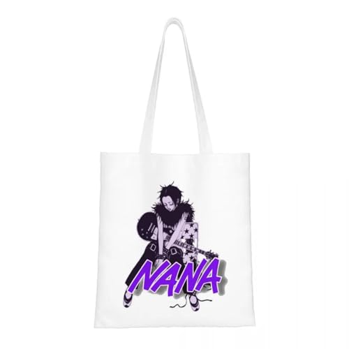 JWPPPATD Einkaufstasche Nana Osaki aus Segeltuch, modisch, großes Fassungsvermögen, für Unisex-Anime-Reisetaschen von JWPPPATD