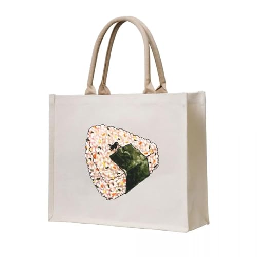 JWPPPATD Einkaufstasche Onigiri Snooze Damen Shopper Hand Stoff wiederverwendbare Einkaufstaschen von JWPPPATD