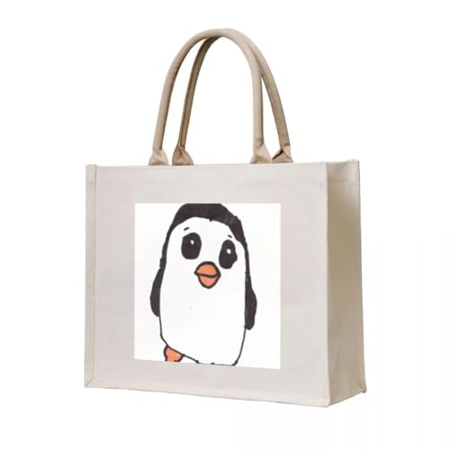 JWPPPATD Einkaufstasche Pinguin Süße Eco Canvas Canvas Schultertaschen von JWPPPATD