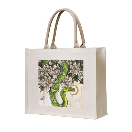 JWPPPATD Einkaufstasche Schlange benutzerdefinierte Stoff Lady Taschen von JWPPPATD