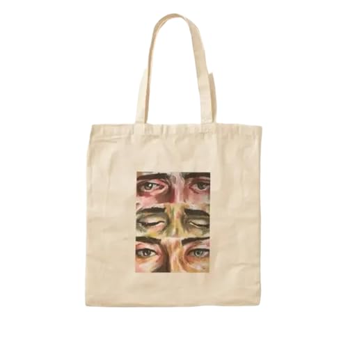 JWPPPATD Expression Cotton Cotton Canvas Bag Handbag Designer Tote Fabric Shopper Women Fashion Casual Grocery Ladies Travel Reusable von JWPPPATD