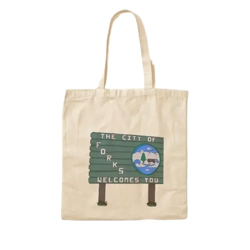 JWPPPATD Forks Welcomes You Cotton Canvas Bag Grocery Ladies Printed Reusable Travel Handbag Shopper Tote Foldable Designer Fashion von JWPPPATD