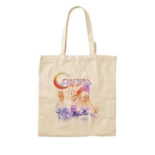 JWPPPATD Funny Gifts Contra Ripoff Gaming Shirt V Canvas Bag Fabric Ladies Printed Handbag Tote Reusable Unisex Travel Shoulder Bag von JWPPPATD